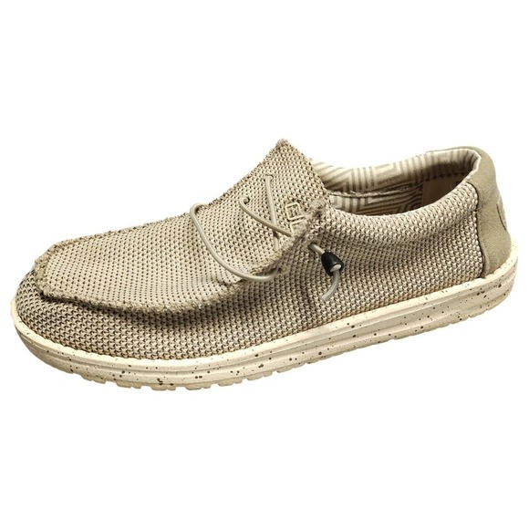 Hey Dude Wally Sox Casual Slip On Loafer Shoes Mens Size 8 Gray Logo Rubber Sole - Picture 1 of 14